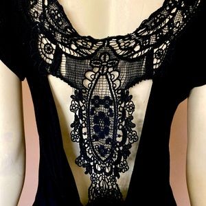 Black top with very sexy back lace detail